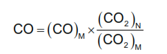 calcul de uCO monoxyde de carbone non dilué par le CO2