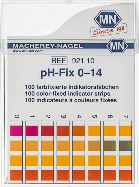 100 languettes indicatrices de pH non migrantes, pH 4.5 - 10